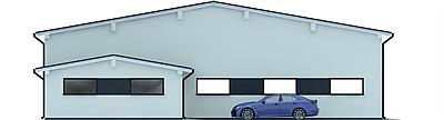 G251 - Budynek garażowy elewacja