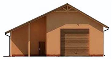 G226 garaż trzystanowiskowy z pomieszczeniami gospodarczymi elewacja