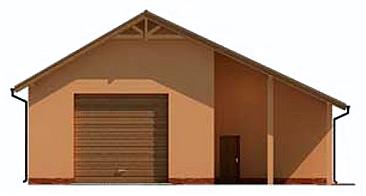 G226 garaż trzystanowiskowy z pomieszczeniami gospodarczymi elewacja