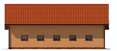 G226 garaż trzystanowiskowy z pomieszczeniami gospodarczymi elewacja