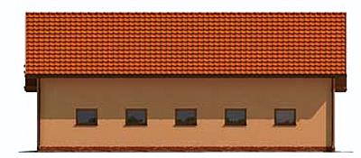 G226 garaż trzystanowiskowy z pomieszczeniami gospodarczymi elewacja