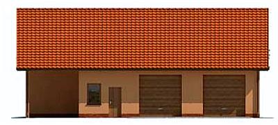 G226 garaż trzystanowiskowy z pomieszczeniami gospodarczymi elewacja