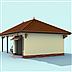 projekt domu G249 garaż jednostanowiskowy z wiatą