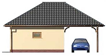 G153 budynek gospodarczy elewacja