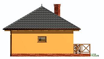 G183 garaż jednostanowiskowy z wędzarnikiem elewacja