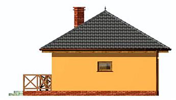 G183 garaż jednostanowiskowy z wędzarnikiem elewacja