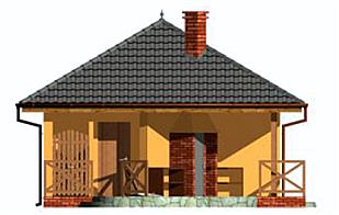 G183 garaż jednostanowiskowy z wędzarnikiem elewacja