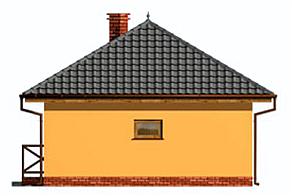 G183 garaż jednostanowiskowy z wędzarnikiem elewacja