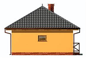 G183 garaż jednostanowiskowy z wędzarnikiem elewacja