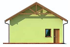 G200 garaż dwustanowiskowy z pomieszczeniem gospodarczym elewacja