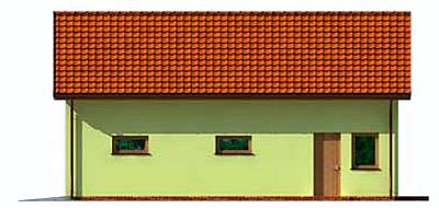 G200 garaż dwustanowiskowy z pomieszczeniem gospodarczym elewacja