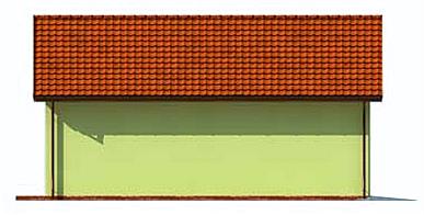 G200 garaż dwustanowiskowy z pomieszczeniem gospodarczym elewacja