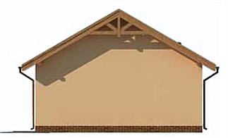 G217 garaż trzystanowiskowy z pomieszczeniami gospodarczymi elewacja