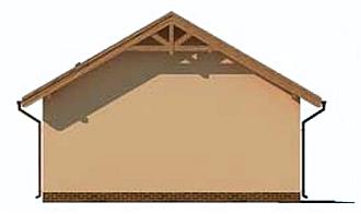 G217 garaż trzystanowiskowy z pomieszczeniami gospodarczymi elewacja