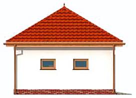 G266 garaż jednostanowiskowy z wiatą elewacja