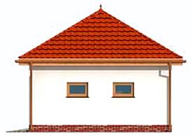 G266 garaż jednostanowiskowy z wiatą elewacja