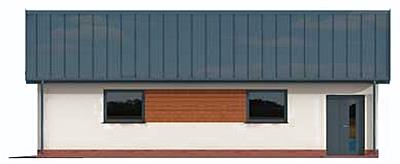 G272 garaż dwustanowiskowy z pomieszczeniem gospodarczym elewacja