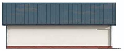 G272 garaż dwustanowiskowy z pomieszczeniem gospodarczym elewacja