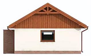 G273 garaż dwustanowiskowy z pomieszczeniem gospodarczym elewacja