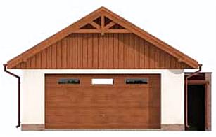 G273 garaż dwustanowiskowy z pomieszczeniem gospodarczym elewacja