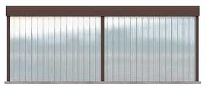 GB14 Garaż blaszany dwustanowiskowy elewacja