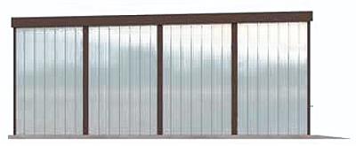 GB14 Garaż blaszany dwustanowiskowy elewacja