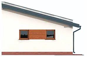 G294 garaż dwustanowiskowy z pomieszczeniem gospodarczym elewacja