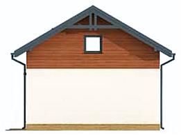 G299 garaż trzystanowiskowy z pomieszczeniem gospodarczym i poddaszem użytkowym elewacja