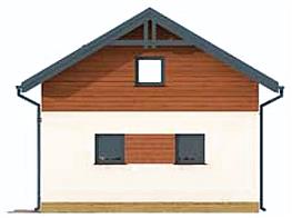 G299 garaż trzystanowiskowy z pomieszczeniem gospodarczym i poddaszem użytkowym elewacja