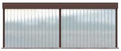 GB32 projekt garażu blaszanego dwustanowiskowego elewacja