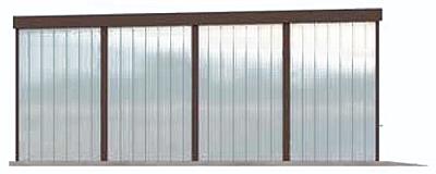 GB32 projekt garażu blaszanego dwustanowiskowego elewacja