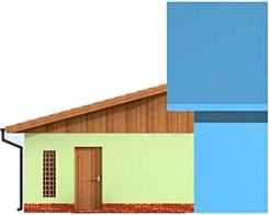 GP11 garaż dostawiany jednostanowiskowy elewacja