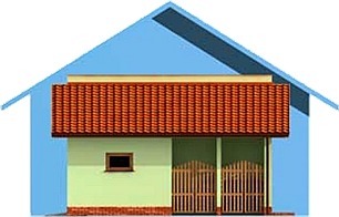 GP11 garaż dostawiany jednostanowiskowy elewacja