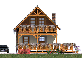 L-95 Dom solna szkieletowy elewacja