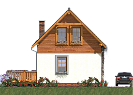 L-95 Dom solna szkieletowy elewacja