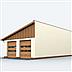 projekt domu G161 garaż czterostanowiskowy