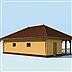 projekt domu G167 garaż z wiatą i pomieszczeniem gospodarczym