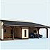 projekt domu G169 garaż z wiatą i pomieszczeniem gospodarczym