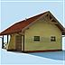 projekt domu G194 garaż jednostanowiskowy z werandą i piwnicą