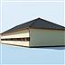 projekt domu G223 garaż czterostanowiskowy z pomieszczeniami gospodarczymi