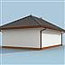projekt domu G255 garaż dwustanowiskowy z pomieszczeniem gospodarczym i altaną