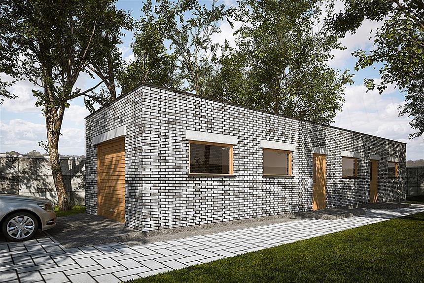 Projekt domu G275 - Budynek garażowo - gospodarczy