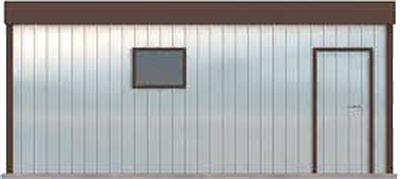 GB17 garaż blaszany dwustanowiskowy elewacja
