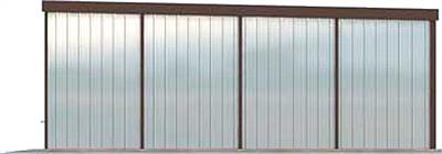 GB17 garaż blaszany dwustanowiskowy elewacja