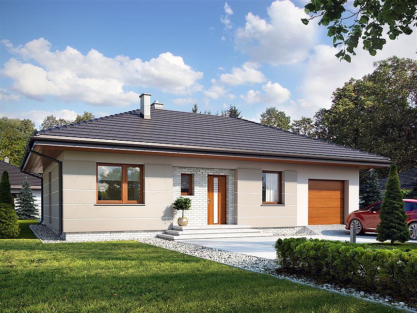 Projekt domu Galia drewniana