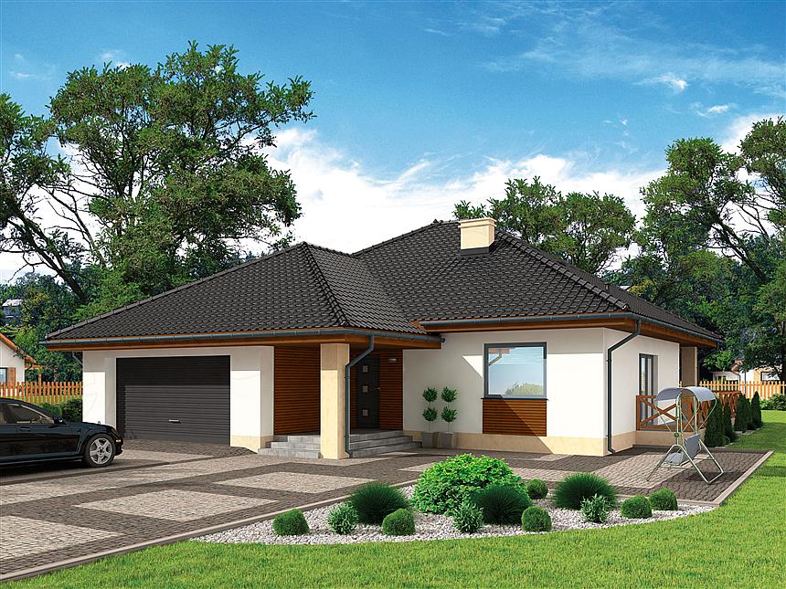 Projekt domu Alexandria szkielet drewniany