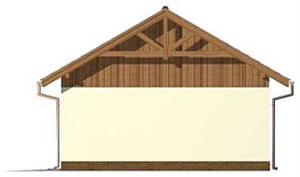 G73 garaż jednostanowiskowy z pomieszczeniem gospodarczym elewacja