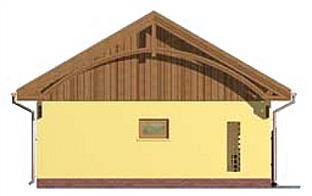 G118 garaż dwustanowiskowy z wiatą i pomieszczeniem gospodarczym elewacja