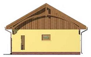 G118 garaż dwustanowiskowy z wiatą i pomieszczeniem gospodarczym elewacja