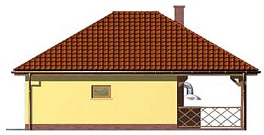 G122 garaż jednostanowiskowy z werandą elewacja